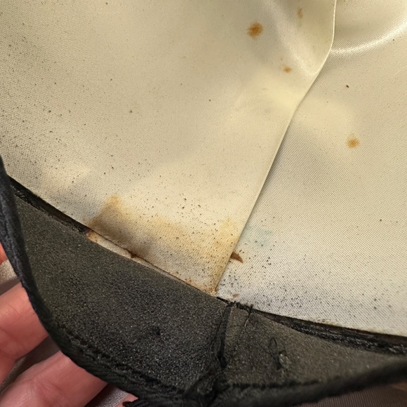 VINTAGE Abercrombie & Fitch Men's Tan Suede Fedora Hat w/ Snake Leather Band - Picture 10 of 11